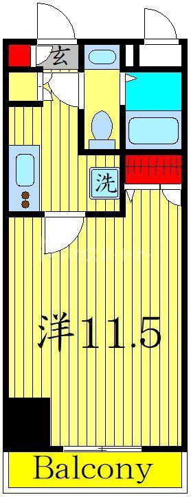 アーバンフラッツ池袋プレミアム(1K/14階)の間取り写真