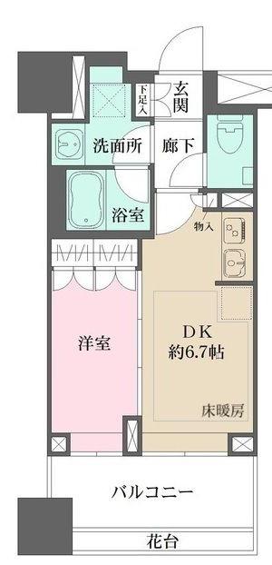 ザ・パークハウス上野(1DK/3階)の間取り写真