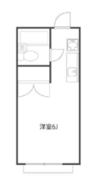 コツカハイツ(ワンルーム/2階)の間取り写真