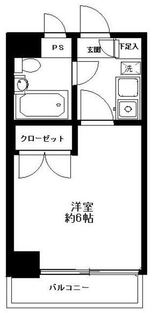 カテリーナ五反田(1K/7階)の間取り写真