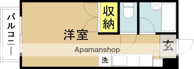 ジュネス神宮外苑(ワンルーム/2階)の間取り写真