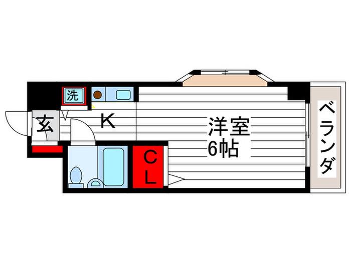 コンポーゼ上石神井(1K/2階)の間取り写真