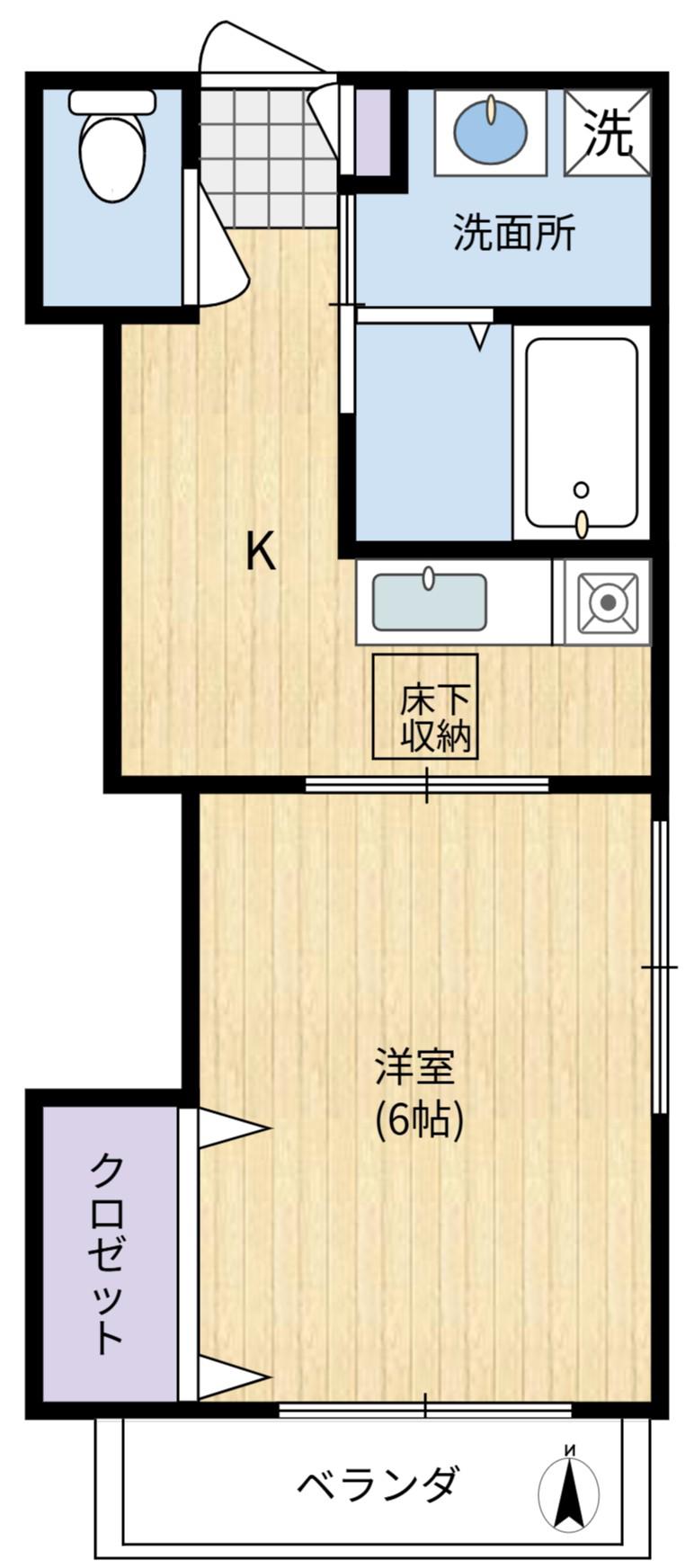 タウナー一之江(1K/1階)の間取り写真