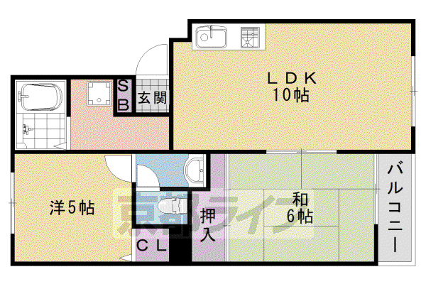 トリヴァンベール95(2LDK/2階)の間取り写真