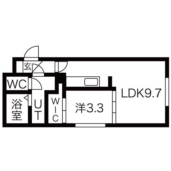 CIENA(1LDK/2階)の間取り写真