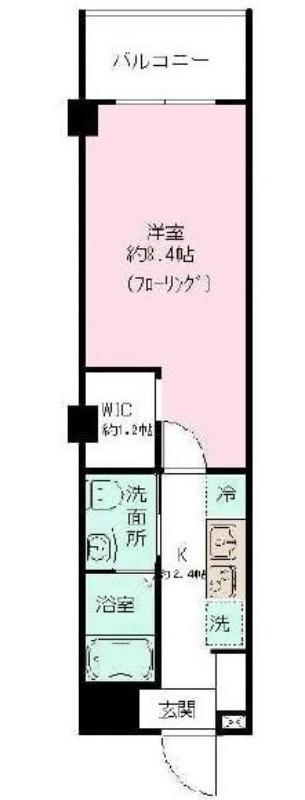 NーFLATS 大森山王(1K/2階)の間取り写真