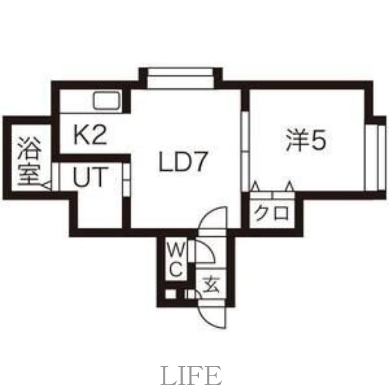 クレアハイム(1LDK/2階)の間取り写真