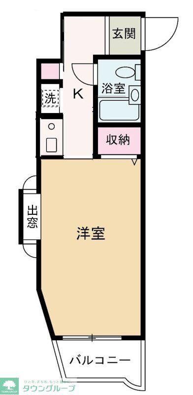 アピス東船橋(1K/3階)の間取り写真