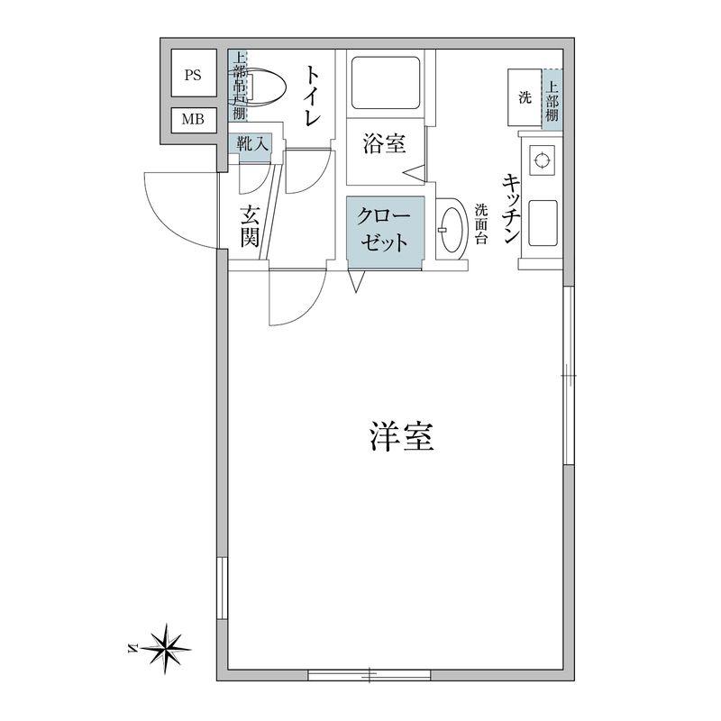 MODULOR中野新橋ウエスト(1K/2階)の間取り写真