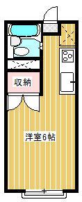 エステートピア巻島II(ワンルーム/1階)の間取り写真