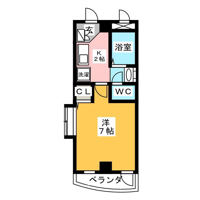 アネックスII(1K/2階)の間取り写真