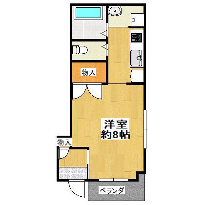 CASAKOTAKE(1K/1階)の間取り写真