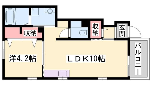アヴァンティI(1LDK/1階)の間取り写真