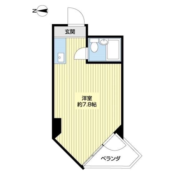 ハイツウエストロード(ワンルーム/3階)の間取り写真
