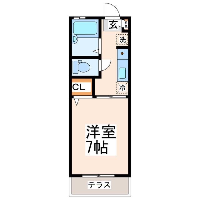 アーバンヤジマ(1K/1階)の間取り写真