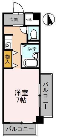 アヴァンセ21(ワンルーム/2階)の間取り写真