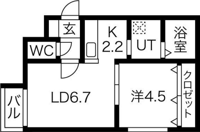 TERRACE NATSUME(1LDK/3階)の間取り写真