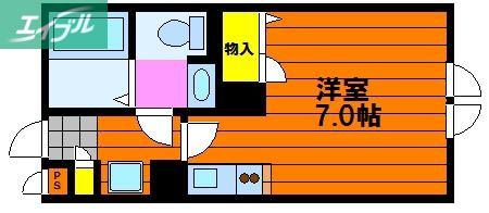 十五番館(ワンルーム/1階)の間取り写真