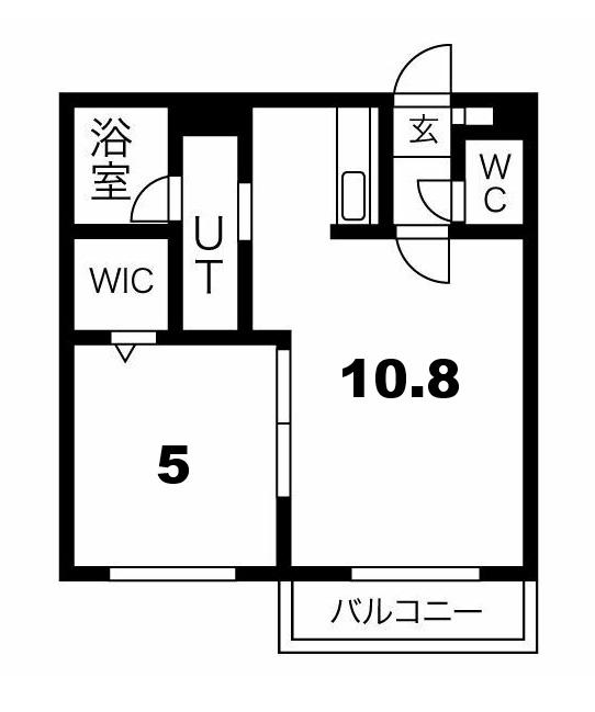 パークアベニュー北広島(1LDK/4階)の間取り写真