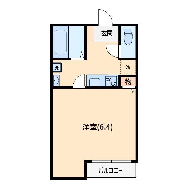 GRACE FLORA 21(1K/3階)の間取り写真