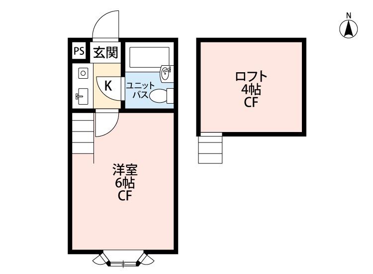エトワール北千住(1K/2階)の間取り写真