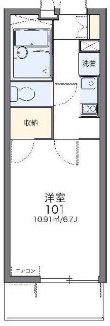 レオパレスエスト砂町(1K/2階)の間取り写真