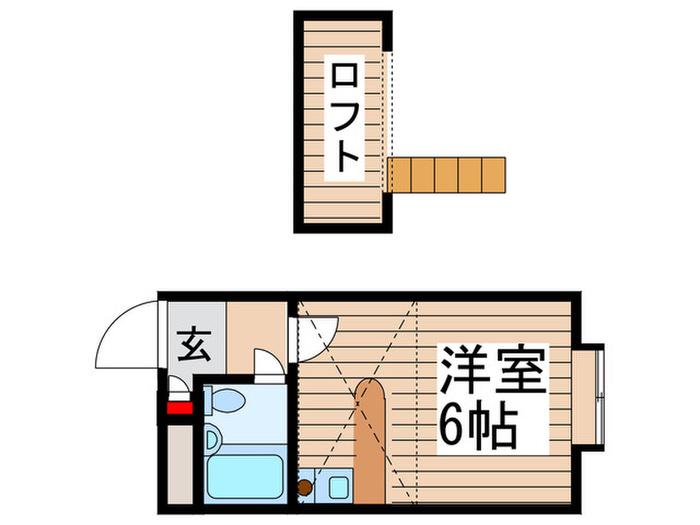 BELPIA常盤平第11-1(ワンルーム/1階)の間取り写真