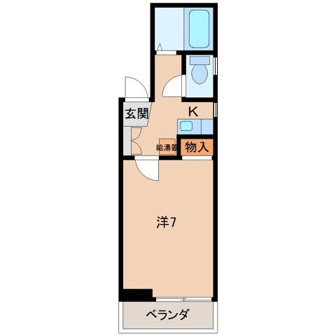 エイトマンション(1K/3階)の間取り写真