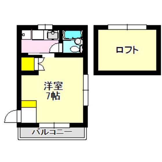 ひいらぎハイツ(1K/2階)の間取り写真