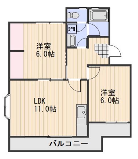 レジデンス平福(2LDK/1階)の間取り写真