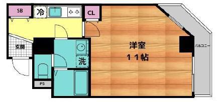 ラ ルーチェ新長田(1K/2階)の間取り写真