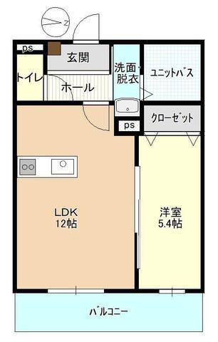 セントラルクリブ神辺III(1LDK/2階)の間取り写真