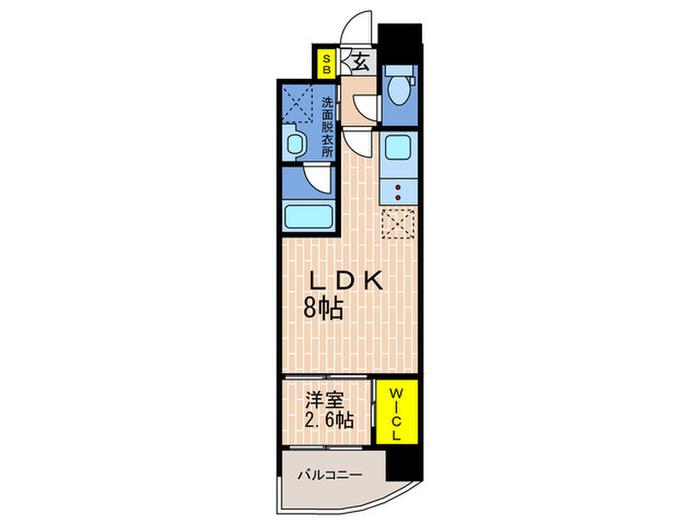 セレニテ神戸元町プリエ(1LDK/14階)の間取り写真