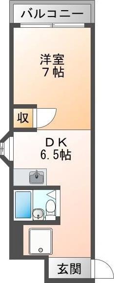 リアライズ大須(1DK/6階)の間取り写真