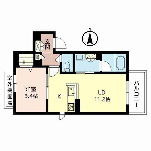 SHA MAISON ARBRE(1LDK/2階)の間取り写真
