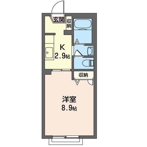 井の頭グリーンS(1K/1階)の間取り写真