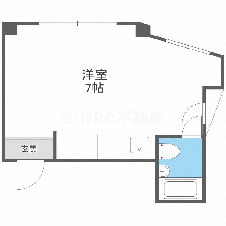 シャトー扇町(ワンルーム/4階)の間取り写真