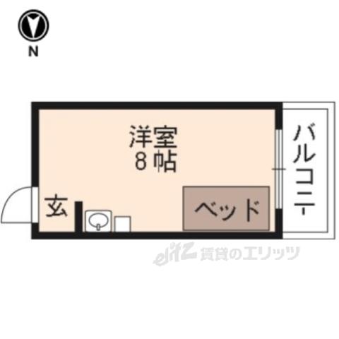 紫竹中嶋ビル(ワンルーム/3階)の間取り写真