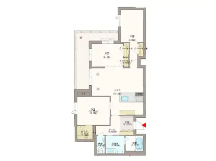 ムライチガーデンテラス(3LDK/3階)の間取り写真