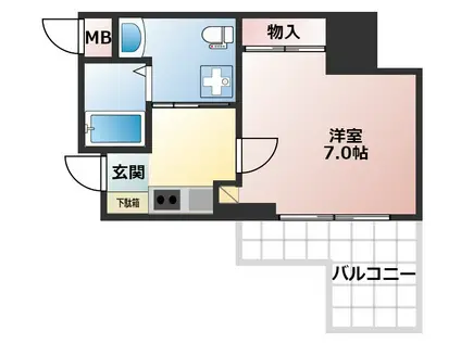 セレニテ梅田ルフレ(1K/5階)の間取り写真