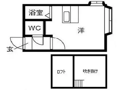 AMS文京台27B(1DK/3階)の間取り写真