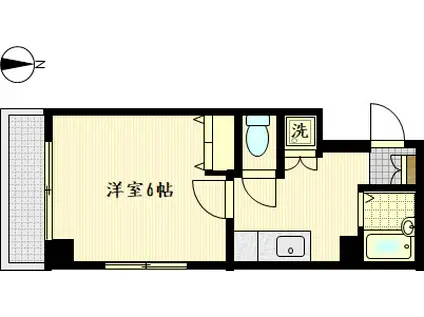 日進アーバン(1K/4階)の間取り写真