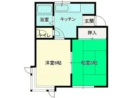 サウスタウンTSUSHIDA(2K/1階)の間取り写真