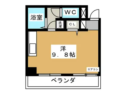 新田町小川マンション(ワンルーム/6階)の間取り写真