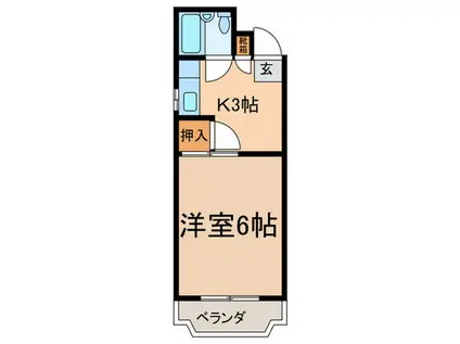 シティライフ大和(1K/3階)の間取り写真