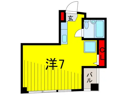島田ビル(ワンルーム/3階)の間取り写真