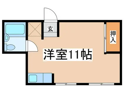 ホドガヤマンション(ワンルーム/3階)の間取り写真