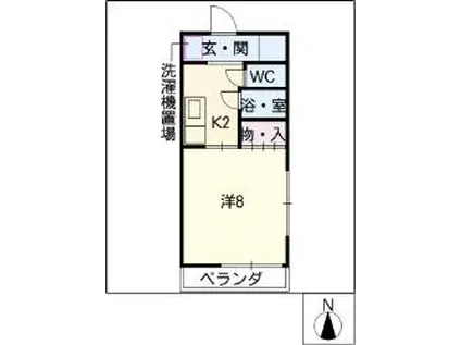 ネオカーサMAKI(1K/4階)の間取り写真