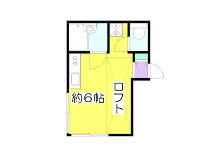 清和コーポ(ワンルーム/2階)の間取り写真