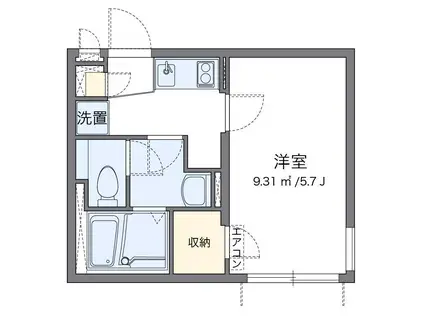 クレイノTAKIZAWA(1K/1階)の間取り写真